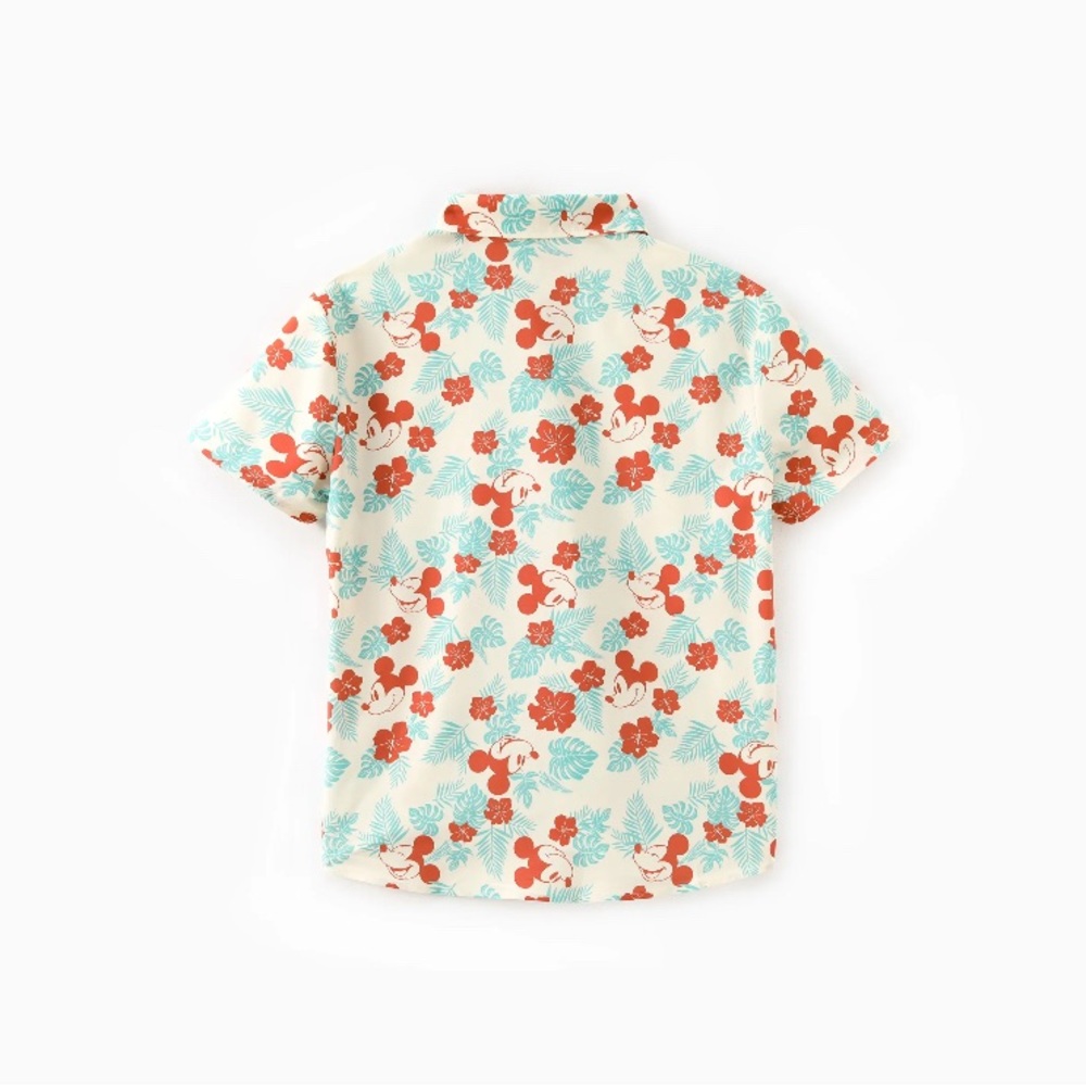 Men Disney Mickey Floral Allover Print Shirt - Picture 5 of 8